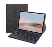 NXCVBNKZJ kuaijiexiaopu Universal Keyboard Wood Texture Leather Protection Case Suitable for Microsoft Surface Go 2/3 10 Inch Universal(Black+Backlit Keyboard)