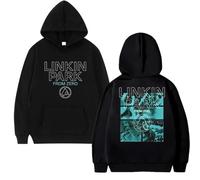 NXKAFAH Sudadera con Capucha con Estampado de Doble Cara de Linkin Park from Zero World Tour para Hombre y Mujer, Estilo Harajuku, Moda Y2k, Unisex, de Forro Polar