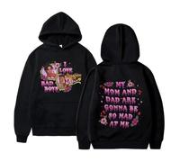 NXKAFAH Sudadera con Capucha de la película de Terror Scream. Me encantan los Chicos Malos. Billy Loomis. Mis Padres se Van a enfadar Mucho Conmigo. Sudadera Oversize para Hombre.