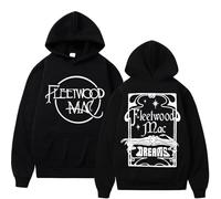 NXKAFAH Sudadera con Capucha Estampada de la Gira 2024 de la Banda de Rock Fleetwood Mac Unisex Estilo Vintage Informal de Gran tamaño de Forro Polar.