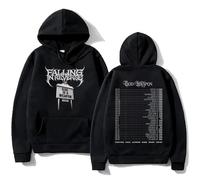 NXKAFAH Sudadera con Capucha Falling in Reverse God Is A Weapon Tour para Hombre y Mujer, Estilo gótico, Informal, de Gran tamaño, Estilo Vintage, con Tendencias estéticas.
