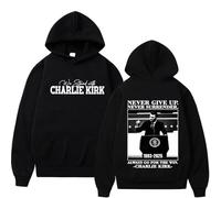 NXKAFAH Sudadera con Capucha Justicia para Charlie Kirk Libertad Harajuku Y2k Gótica Unisex Hip Hop Oversize Manga Larga