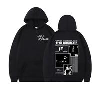NXKAFAH Sudadera con Capucha Tito Doble P Album Merch para Hombre y Mujer, Ropa Deportiva de Hip-Hop de otoño e Invierno, Jersey Holgado de Manga Larga de Gran tamaño, Ropa de Calle