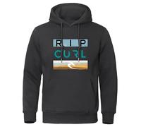 NXKAFAH Sudadera Deportiva Juvenil con Capucha para Hombre de otoño e Invierno con cordón Estampado del Logotipo Rip Live The Search Beauty Curl