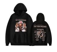 NXKAFAH Sudadera Informal de Manga Larga para Hombre con el Concierto de la Gira Mundial Can't Rush Greatness de Rapero Central CEE