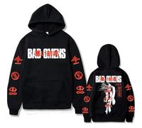 NXKAFAH Sudaderas con Capucha Estampadas a Doble Cara de la Gira de Bad Omens 2023 (música Estadounidense). Sudaderas de la Gira A Tour of The Concrete Jungle. Ropa para Hombre y Mujer.
