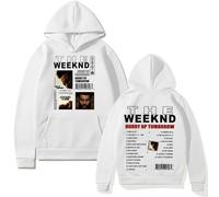 NXKAFAH TheWeeknd-He Weeknd Hurry Up Tomorrow Nuevo Álbum Sudadera con Capucha Estampada Sudadera de Hip Hop Rock Sudadera Casual para Hombre