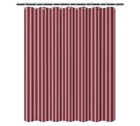 NXMYDBD Cortina de Ducha a Rayas Cabernet y Albaricoque - Rayas Verticales Modernas, con Ganchos, Tela de poliéster, decoración Minimalista para el baño 200(W) x(H) 210cm