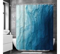 NXMYDBD Cortina de Ducha con Paisaje oceánico, Resistente al Agua, Incluye Ganchos para colgarla fácilmente, decoración de baño de poliéster Lavable a máquina 80x200cm/(WxH)
