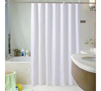 NXMYDBD Cortinas de Ducha Blancas Impermeables para baño, bañera, amplias y con Ganchos, decoración de Hotel. 180x190cm/(WxH)