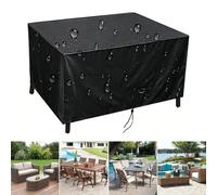NXMYDBD Funda Protectora Negra para Conjunto de Jardín - 230x130x75cm - Tela Oxford Resistente al Agua y a los Rayos UV, Cubierta Antiviento para Mesa y Sillas Exterior para Terraza Patio y Balcón