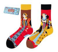 NxnChc Calcetines Divertidos Unisex para Mujer y Hombre con Diseños Asimétricos en Par - Temas Florencia Animales, Comida, Fruta, Deporte y Arte en Algodón - Ideal para Regalos