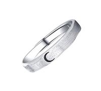 NXNONEPD 1pc pareja promesa anillo creativo anillo luna y accesorio para el dedo del sol (plata)