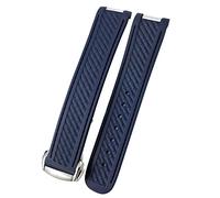 NXNONEPD 20mm Rubber Silicone Watch Strap Fit For Omega Moon AT150 300 Steel Buckle Watchband Bracelets Rose Gold