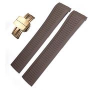 NXNONEPD 21mm Colorful Fluorous Rubber Watch Band For Patek 5164A 5167A AQUANAUT Philippe Series Butterfly Buckle Silicone Watch Strap