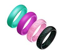 NXNONEPD 4 piezas de color rango de color rango de silicona para mujeres COMIDAD SUGRIMIENTO SIMPUESTO Simple Diseño elegante para actividades deportivas Material seguro para la piel