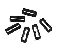 NXNONEPD 6 PCS FENIX5S Silicone Bisel Watch Strap Loop Liberador de bucle Retenedor Ring Ring Bandas Bandas Guardianes Accesorios de relojes Bandas Silica Gel Black
