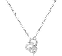 NXNONEPD accesorios de collar Abrazo de plata esterlina para mujeres y hombres, collar de perros abrazados, abrazo de niña, alas de ángel colgante, dos manos abrazados besos collares abrazados