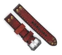 NXNONEPD ALMVIS Vintage Leather Handmade Watch Band 18mm 20mm 22mm 24mm Rivet Watchbands Carving Buckle Strap For Watches Accessorie Band replacement