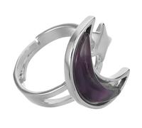 NXNONEPD Anillos Anillos de luna para mujeres Diseño de moda de moda Las parejas de cristal natural anillo para hombres y mujeres