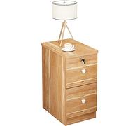 NXNONEPD Caja de Almacenamiento de la Mesa de Noche con 2 cajones diseño cerrable para más Espacio de Almacenamiento fácil de Instalar L25 x W39 x H50 cm (Color: a)