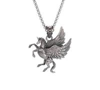 NXNONEPD Collar collar para hombres, joyas capaces y personalizadas Micología griega antigua Dios de la guerra Pegasus Unicornio Animal Caballo para hombres Regalo retro punk retro