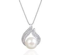 NXNONEPD Collar GSZCCZS con colgante, collar de perlas para mujeres Cabina de caja geométrica Elegante 16.8x12.5 mm