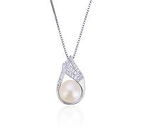 NXNONEPD Collar GSZCCZS Women 925, collar de perlas Vintage Cabello geométrico cadena de caja simple 17x9.8 mm