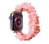 NXNONEPD Compatible with Band 45/41/38/40/42/44mm Bracelet For iWatch 7/6/5/4/3/2/1 Women Handmade Natural Stone Strap Replacement 7/6/5/4/3/2/1/SE Series WatchBands