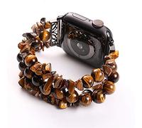 NXNONEPD Compatible with Band 45/41/38/40/42/44mm Bracelet For iWatch 7/6/5/4/3/2/1 Women Handmade Natural Stone Strap Replacement 7/6/5/4/3/2/1/SE Series WatchBands