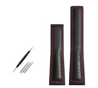 NXNONEPD Cow Leather Watch Strap 22mm Watchband For Fiyta Band Red Stitches Genuine Bracelet