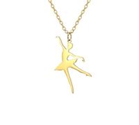NXNONEPD Curtain Dancing Her Ballerina Pendant Necklace Stainless Steel Artist Dancer Ballet Choker Chain Necklace for Women Jewelry with for You Style9 G Curtain