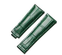 NXNONEPD Genuine Leather Strap For Water Yacht Logtype Green Bracelet 20mm Butterfly Buckle Watch Band