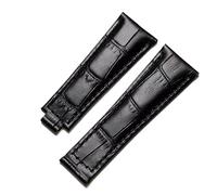 NXNONEPD Genuine Leather Strap For Water Yacht Logtype Green Bracelet 20mm Butterfly Buckle Watch Band