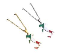 NXNONEPD jewelry New 2025 Fashion Italy Map Flag Pendant Stainless Steel Necklaces For Women Color/Color Italian Maps Partys Couple With For You Jewelry Fashion Accessories Creative G