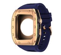 NXNONEPD Kit de modificación Correa de silicona Correa para una pulsera de caja protectora de metal de 44 mm de 45 mm para la serie 8 7 6 5 4 SE