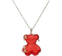 NXNONEPD necklace Accessories Bear For Women, Sterling Silver Cute Cartoon Star Animal, Gummy Necklace, Jewelry, Charm, Panda Girls, Claw