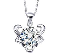 NXNONEPD necklace Silver Chains For Women, Sterling Women Zodiac Signs Zircon Taurus Pendant Elegant Gift Jewelry Girls