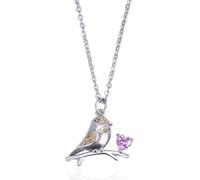 NXNONEPD necklace Silver Necklace,Bird Branches For Women Sterling Cute Sparrow Zircon Pendant Dainty Trendy Choker Chain Jewelry Her Girls Couples