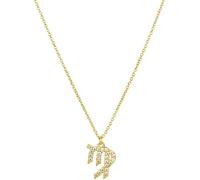 NXNONEPD necklace Sterling Silver Chain,Zodiac Signs Elegant Ladies Ancient Symbols Zirconia Choker Horoscope Symbol Pendant Jewelry For Girls Birthday Present