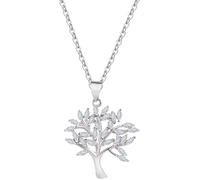 NXNONEPD necklace Sterling Silver Necklace,Crystal for Women, Tree Of Life Zircon Pendant Dainty Trendy Choker Chain Jewelry Her Girls Couples