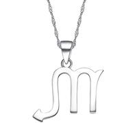 NXNONEPD necklace Sterling Silver Necklace, For Women Zodiac Signs Scorpio Pendant Accessory Zircon Gift Jewelry Girls
