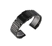 NXNONEPD stainless steel 22mm black/silver soild watchband for men watches metal straps clock replacement watch band bracelet