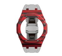 NXNONEPD Último kit de modificación de lujo para la caja de fibra de carbono GA2110 Bisel Correa de goma GA-2110 Accesorios de reemplazo del kit de reemplazo