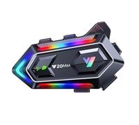 NXPGKEA Motorbike Helmet Speakers Intercom Communication System Bluetooth Headset Hi-Fi/IPX6 300m Music Sharing GPS Soft Mic RGB