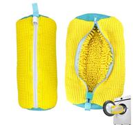 NXPUXP 2 Piezas Bolsa de lavado de zapatos,Bolsa para lavar zapatos con cremallera,Durable y reutilizable para lavar calzado deportivo en la lavadora(Amarillo)