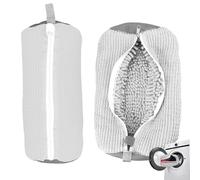 NXPUXP 2 Piezas Bolsa de lavado de zapatos,Bolsa para lavar zapatos con cremallera,Durable y reutilizable para lavar calzado deportivo en la lavadora(Blanco)