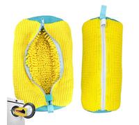 NXPUXP 2 Piezas Bolsa de Lavado de Zapatos,Bolsa para Lavar Zapatos con Cremallera,Durable y Reutilizable para Lavar Calzado Deportivo en la Lavadora(AmarilloV2)