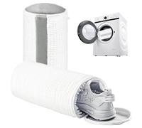 NXPUXP 2 Piezas Bolsa de Lavado de Zapatos,con Cremallera,Lavandería de Zapatos Bolsa de Malla Reutilizable para Zapatos Protección(Blanco)