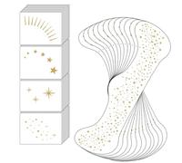 NXPUXP 24 Purpurina Pecas Para La Cara Pegatinas,Tatuajes Temporales Pecas para Cara,Pegatinas Cara Brillantes Festival,Para eventos festivos y fiestas(Oro)